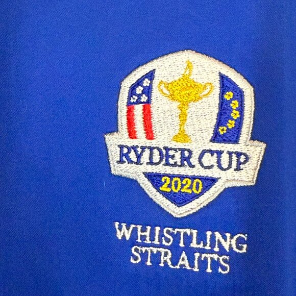 Ralph Lauren RLX Vest Mens Large Golf Blue Orange Zip Performance Ryder Cup 2020 - Picture 6 of 13